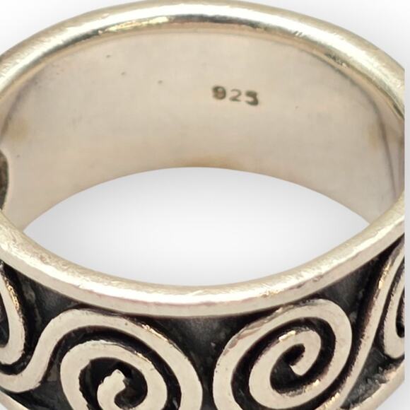 Silpada Rare Retired Sterling Silver Eternity Swirl CZ Vintage Ring – Size 7.5 - Picture 12 of 13